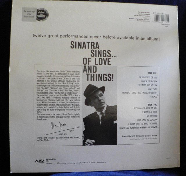 Image 2 of Frank Sinatra – Sinatra Sings...Of Love & Things