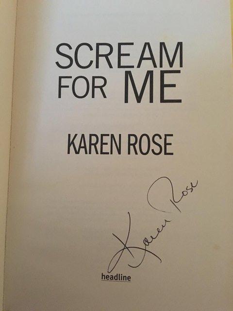 Preview of the first image of Scream For me -Signed  by Author Karen Rose Hardback.