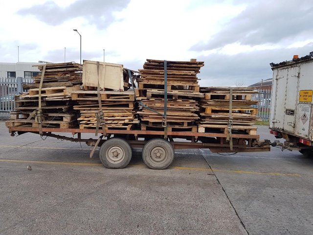Preview of the first image of WANTED: USED, SURPLUS AND DAMAGED PALLETS FOR WOOD BURNER.