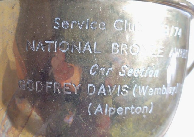 Image 2 of Brass Ford Car Dealership Trophy/Cup