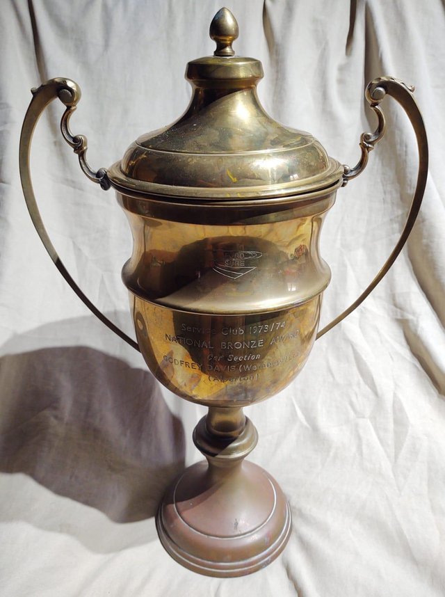Image 3 of Brass Ford Car Dealership Trophy/Cup