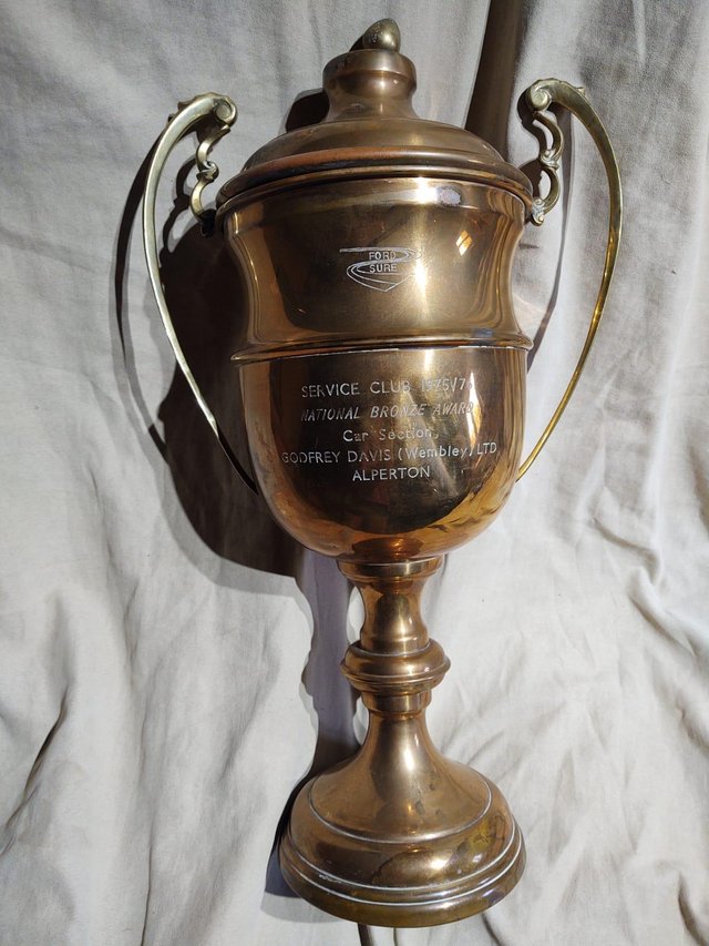 Preview of the first image of Brass Ford Car Dealership Trophy/Cup.