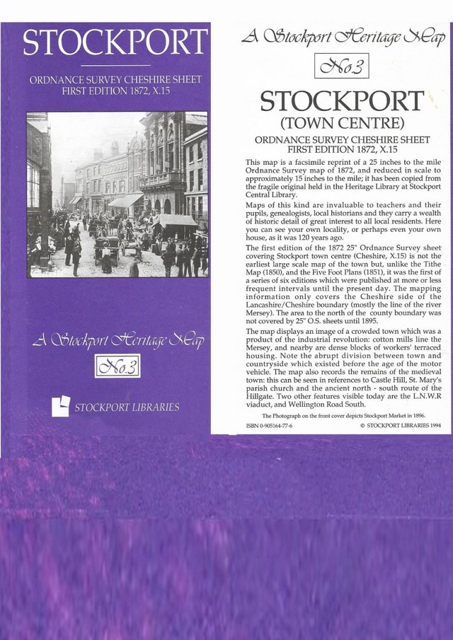 Preview of the first image of HISTORICAL STREET MAP: STOCKPORT IN 1872.