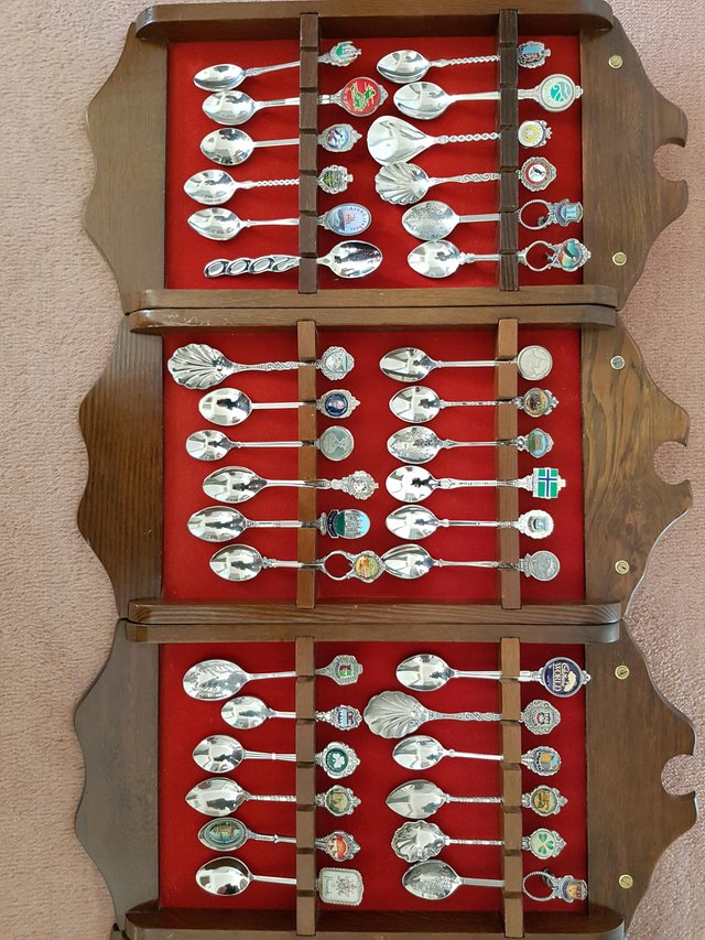 Image 2 of 60 Collector Spoons & 5 Racks