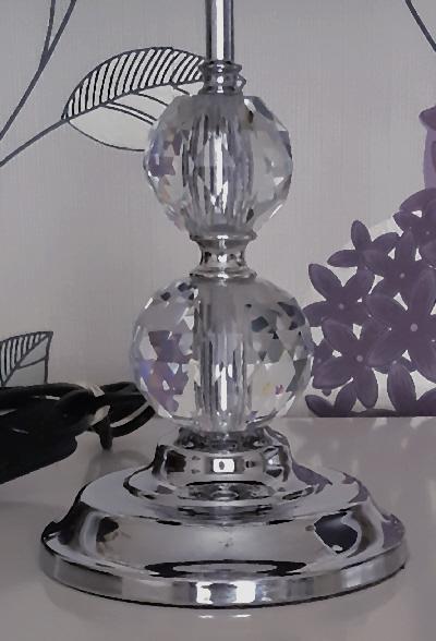 Image 2 of Lovely Crystal Bobble Lamp With Black Shade