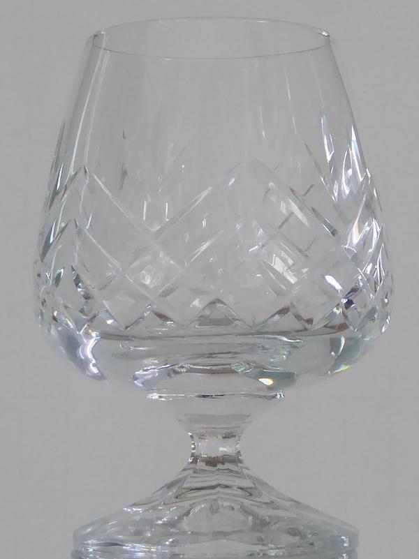 Preview of the first image of Webb Corbett "Prince Charles" cut glass brandy balloon.