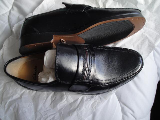 Image 2 of Clarks Black Slip-on Shoes 10.5 H. New. (C289)