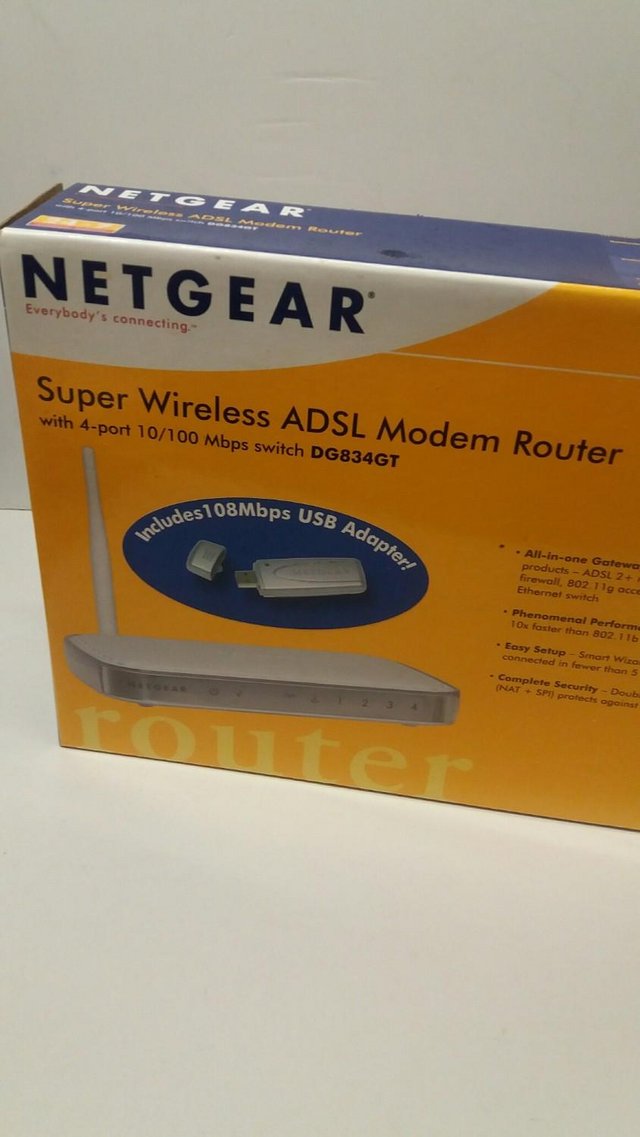 Preview of the first image of NETGEAR Super Wireless ADSL Modem Router.