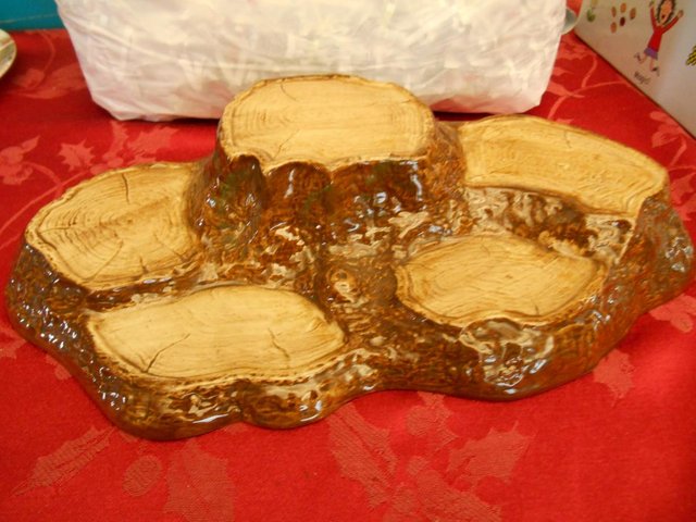 Preview of the first image of Beswick tree stump display base.