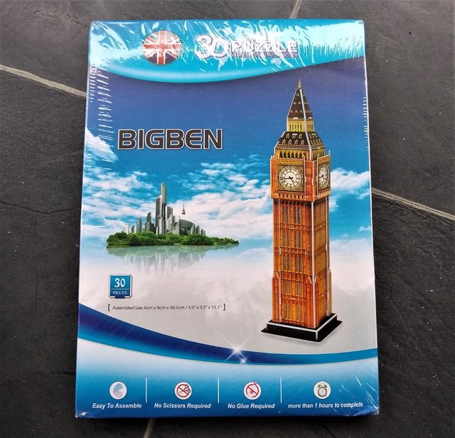 Preview of the first image of 3D Puzzle OF BIG BEN, brand new..