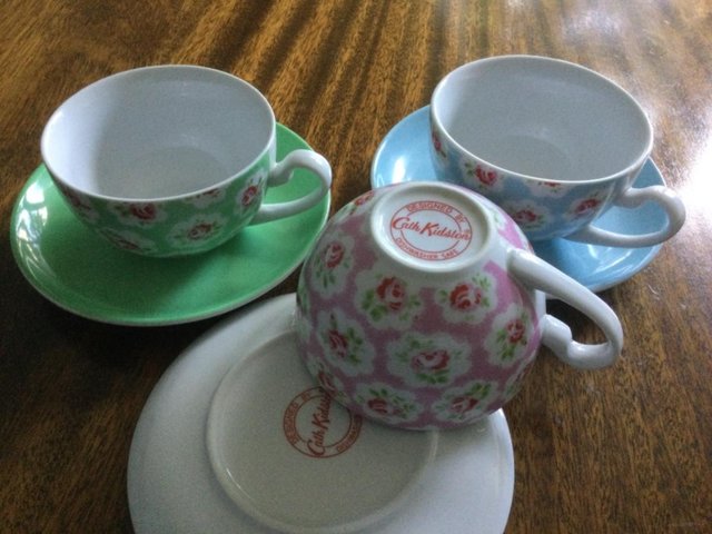 Image 2 of Cath Kidson “Provence Rose” cups and saucers