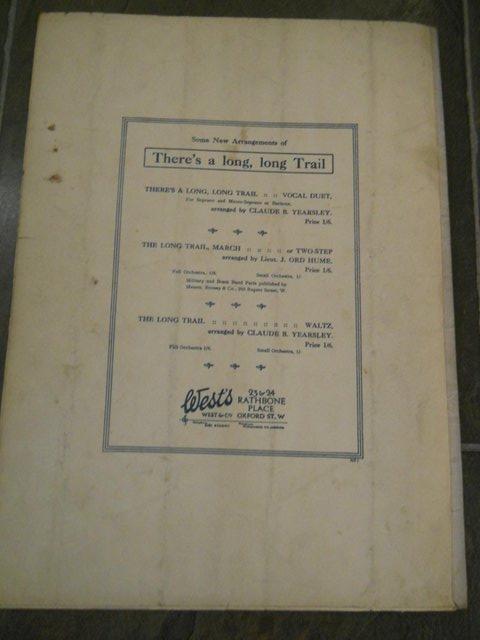 Image 3 of There's A Long Long Trail Vintage Sheet Music 1913