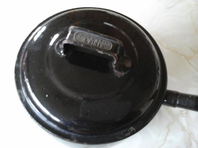 Image 2 of Vintage Enamel Long-Handled Pan