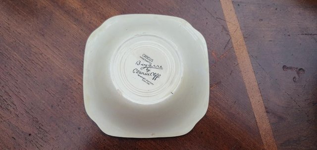 Image 8 of Clarice Cliff Autumn Crocus Leda Shaped Bowl / Plate