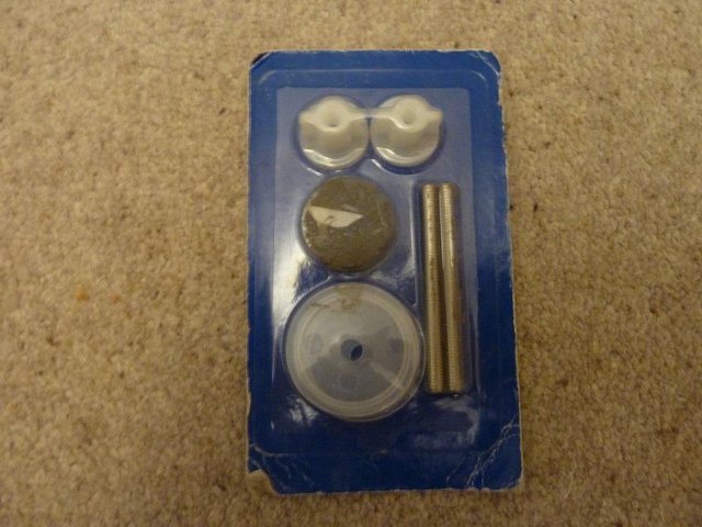 Preview of the first image of Toilet seat fixing bolts/washers/wingnuts pack - new.