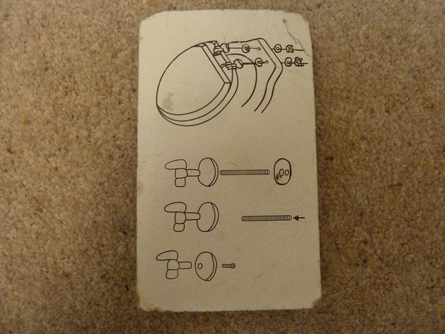 Image 2 of Toilet seat fixing bolts/washers/wingnuts pack - new