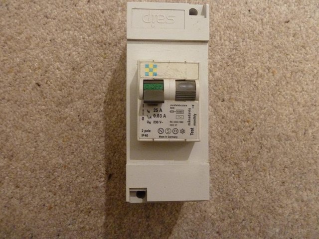 Preview of the first image of Saip circuit breaker with inbuilt RCD 2 pole 25 amp  IP40.