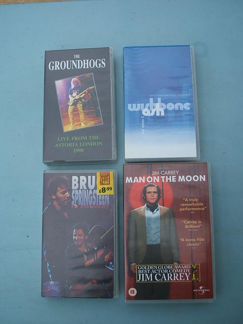 Preview of the first image of Groundhogs, Wishbone Ash, Bruce Springsteen REM VHS Videos.