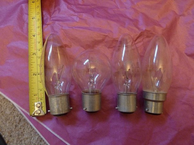 Preview of the first image of 4 x BC B22 light bulbs, traditional filament.