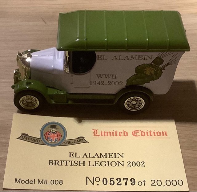 Preview of the first image of Oxford Diecast BOXED El Alamein WWII Morris Bullnose MIL008.