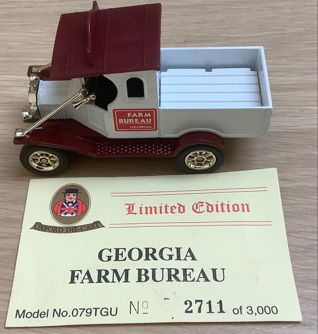Preview of the first image of Oxford Diecast BOXED Georgia Farm Bureau Ford Model T 079TGU.