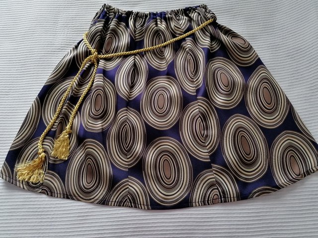 Preview of the first image of LADIES SKIRT DARK ELECTRIC BLUE 12 UK.