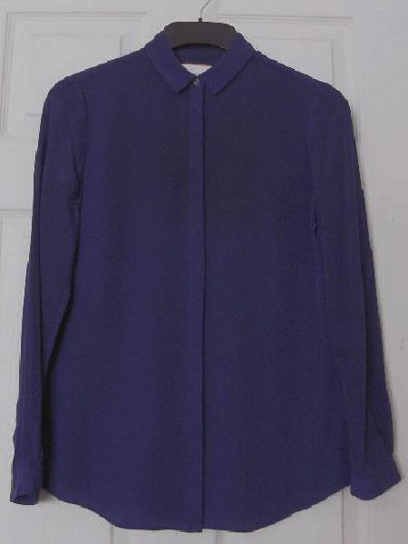 Preview of the first image of Beautiful Purple Silk Blouse By Thomas Pink - Sz 6  B10.