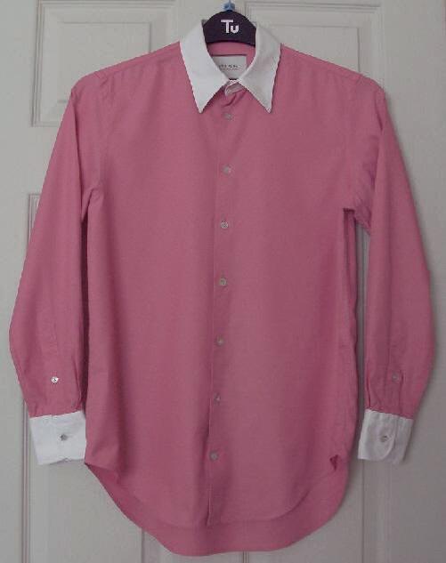 Preview of the first image of Ladies Pink/White Shirt Blouse By Thomas Pink - Sz xs    B10.