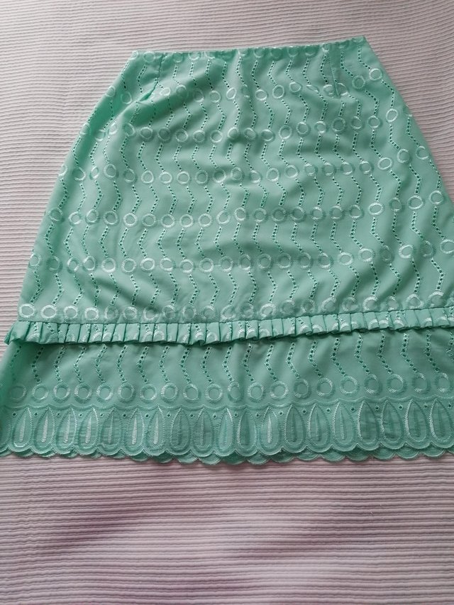Preview of the first image of LADIES A-LINE SKIRT LIGHT MINT 10 UK.