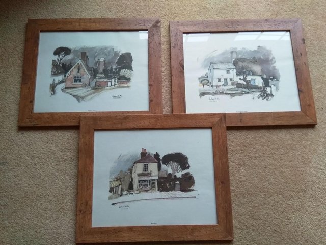 Preview of the first image of Collection of 6 vintage Graham Clarke watercolour prints.