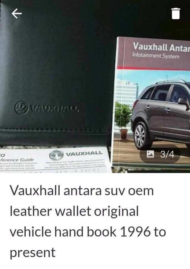 Image 2 of Vauxhall antara suv oem leather wallet original vehicle hand