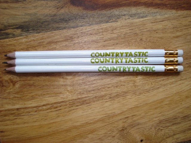 Image 3 of NEW Set of 3 - COUNTRYTASTIC Wooden Pencils with Erasers