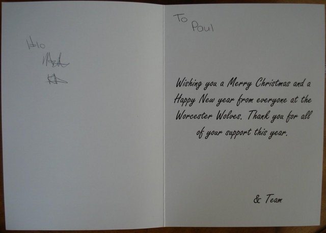 Image 3 of WORCESTER WOLVES BASKETBALL TEAM AUTOGRAPHED XMAS CARD