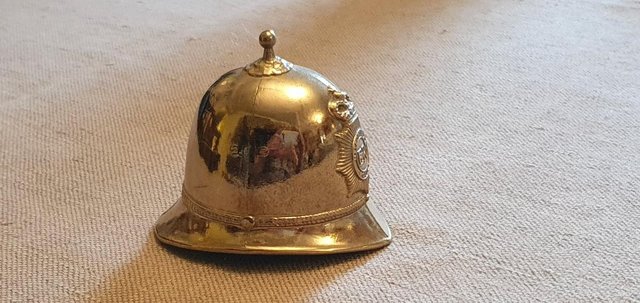 Image 2 of 2 Vintage Brass Metal Metropolitan Policeman's Helmet Bells
