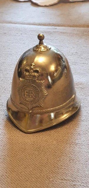 Preview of the first image of 2 Vintage Brass Metal Metropolitan Policeman's Helmet Bells.