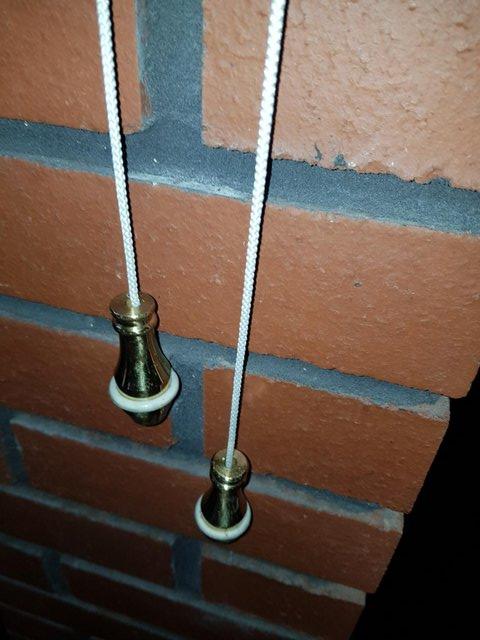 Image 2 of Metal Curtain Rails with cords to open and close (2)