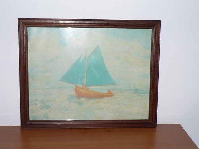 Preview of the first image of Wall picture of sailing boat.