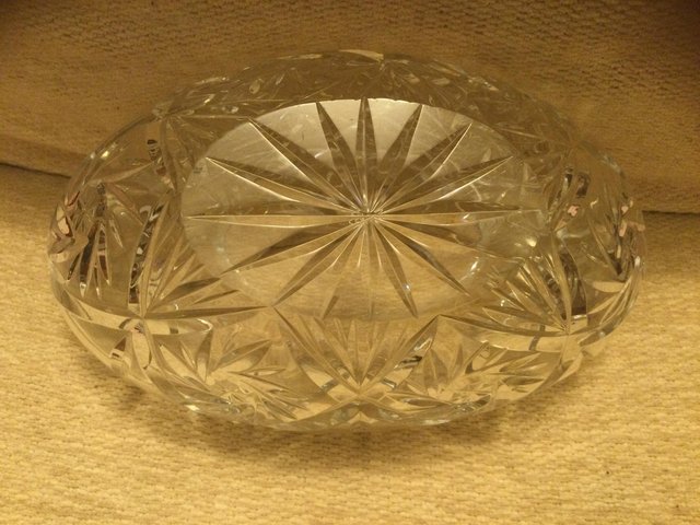 Image 2 of Heavy Lead Crystal Boat Bowl