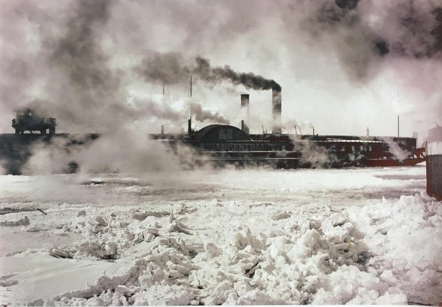Preview of the first image of Large photo print of the Michigan Central Ferry.