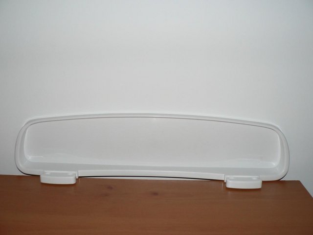 Image 2 of Single white plastic wall shelf