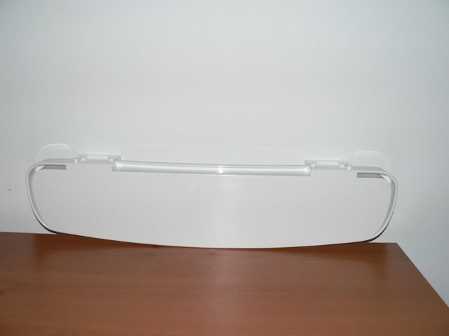 Image 3 of Single white plastic wall shelf