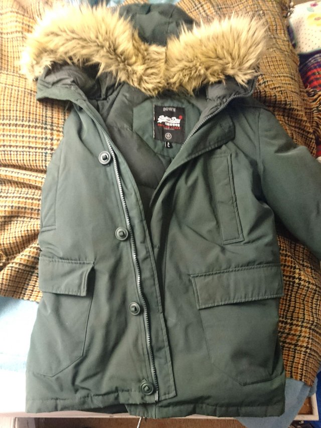 Preview of the first image of Superdry Premium Down Coat (Parka Style).