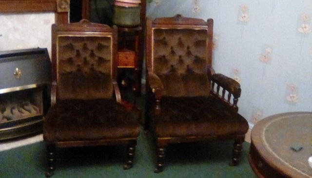 Preview of the first image of Lovely His And Hers Chairs ( smoke,pet free home ).