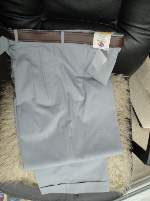 Image 3 of C&A Light Blue Trousers New. 34W 33.5L.   C306