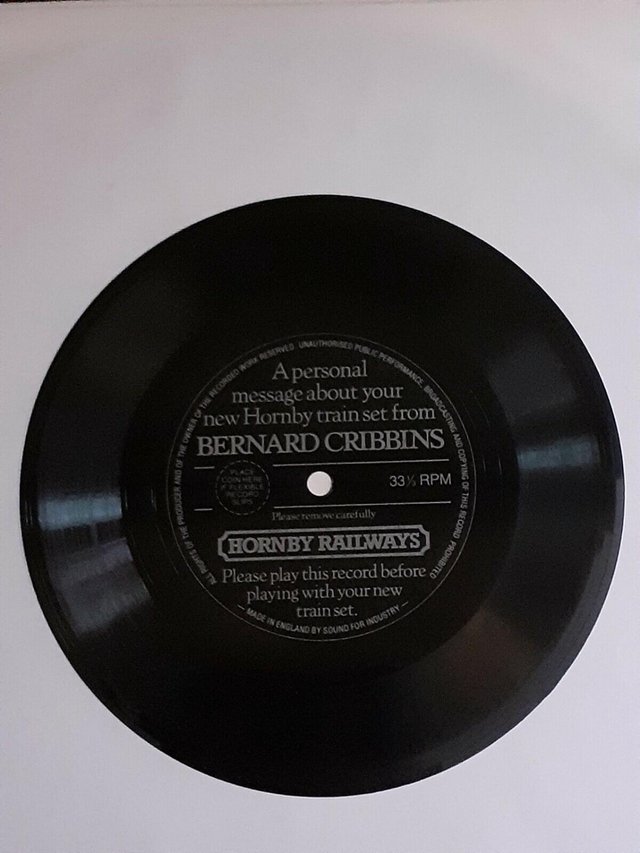 Preview of the first image of Hornby Railway Flexi-Disc 1980s Bernard Cribbins.