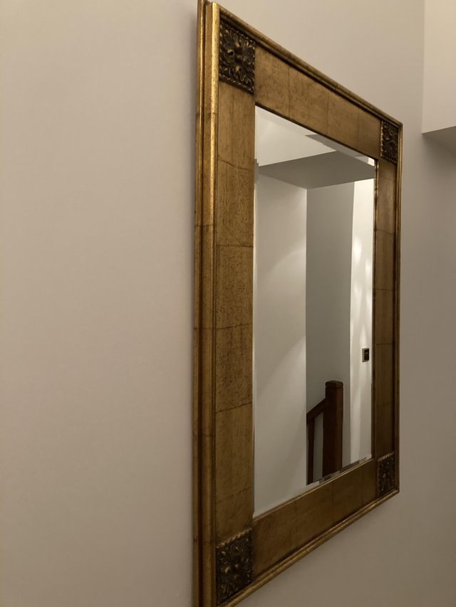 Preview of the first image of Beautifully Crafted Solid Wood Gilded Mirror.