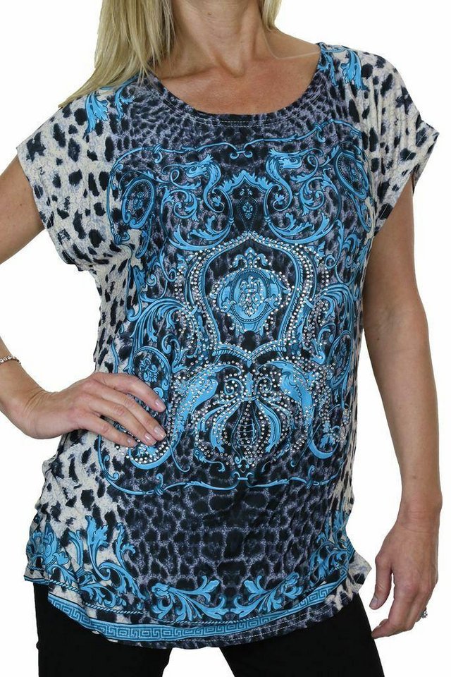 Preview of the first image of Womens Tunic Top Animal Print with Diamante Size  12/24.