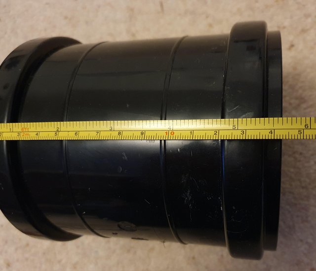 Image 2 of 110mm (4") soil pipe coupler in black colour