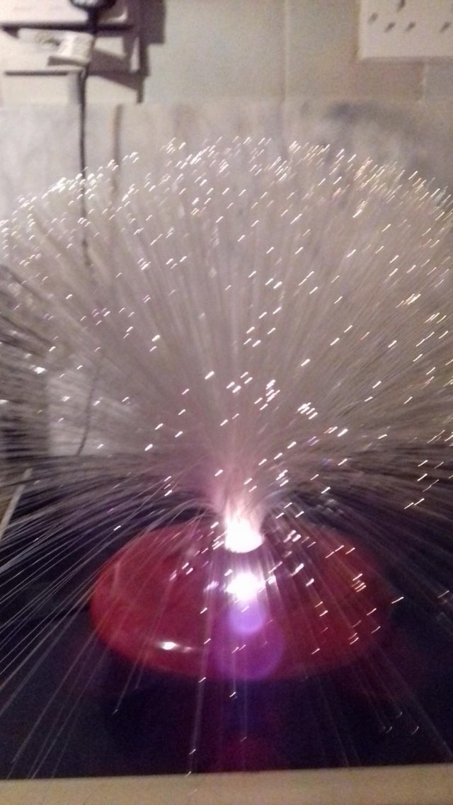 Preview of the first image of large,,,,fibre....optic,,,3,,,,coloured...fountain ,,,.lamp.