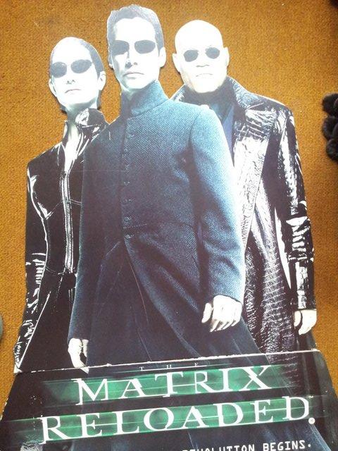 Preview of the first image of MATRIX Reloaded, Large, Promo Cut Out Poster, Original.